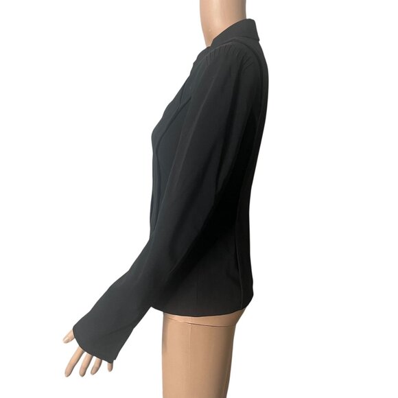 Elie Tahari Black Stretch Button-Front Womens Blazer Jacket Size S - Picture 10 of 10